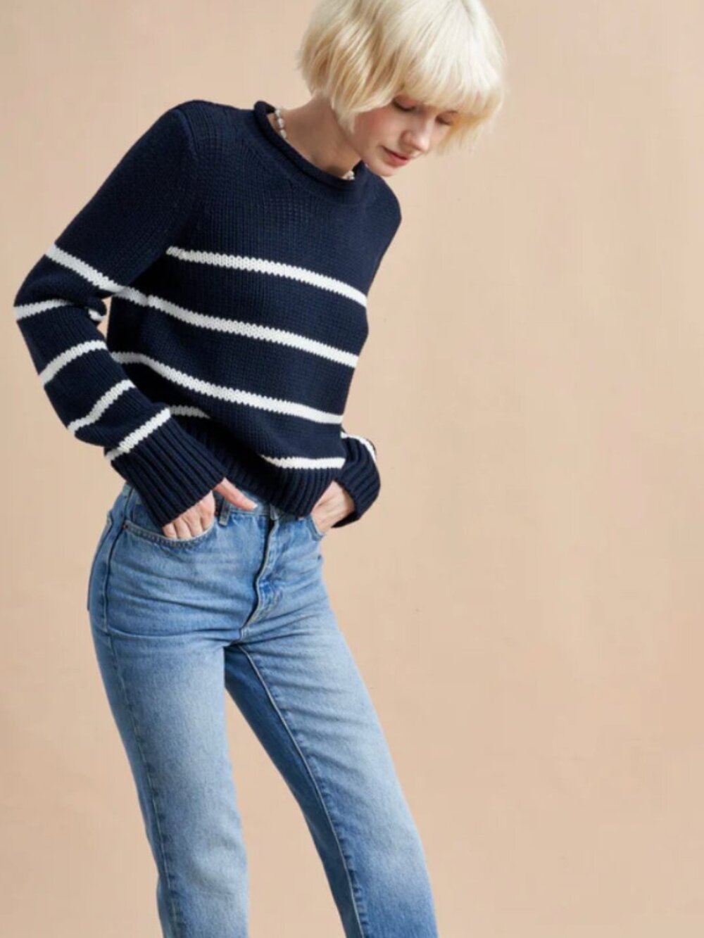 Mini Marina navy/ivory size Small
